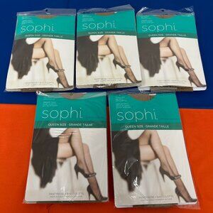 Sophi Pantyhose Lot of 5 Pairs New Size Queen
